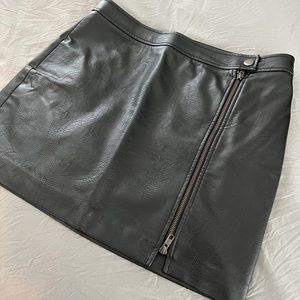 Faux Leather Mini Skirt